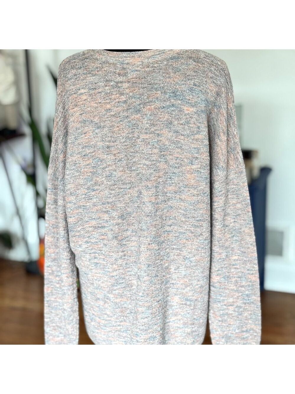 Pure Jill Organic Cotton Marled Top L Relaxed Fit Lightweight Sweater - Picture 6 of 8